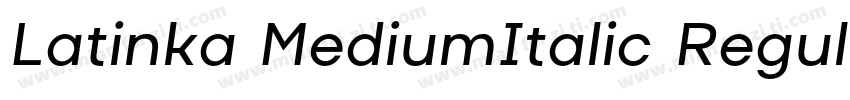 Latinka MediumItalic Regular字体转换